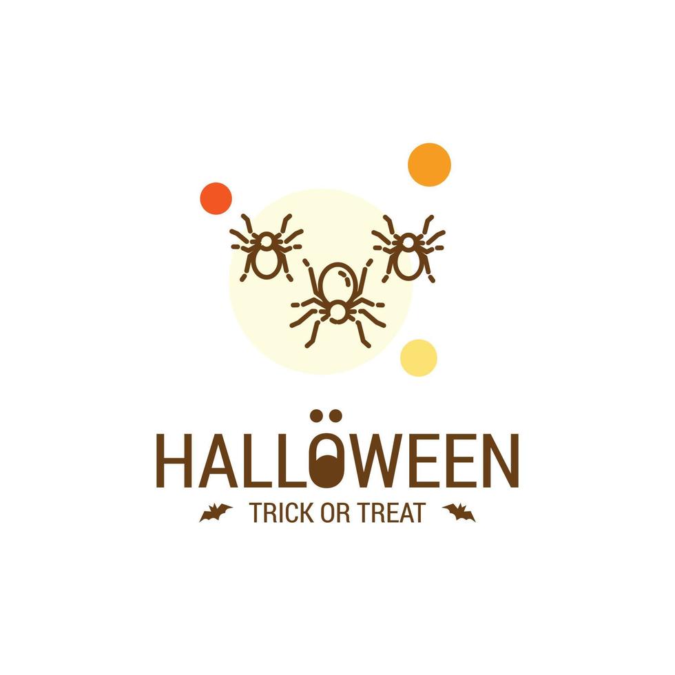 design joyeux halloween avec typographie et fond blanc vecteur