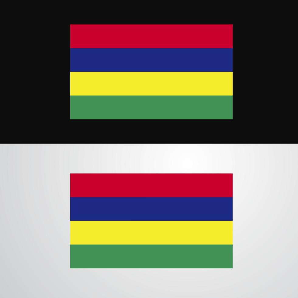 conception de bannière de drapeau maurice vecteur