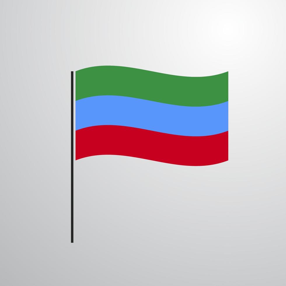 drapeau du daghestan vecteur