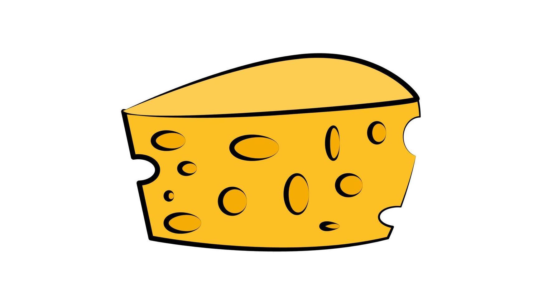icône de couleur plate de fromage suisse ou d'emmental pour les applications alimentaires et les sites Web vecteur