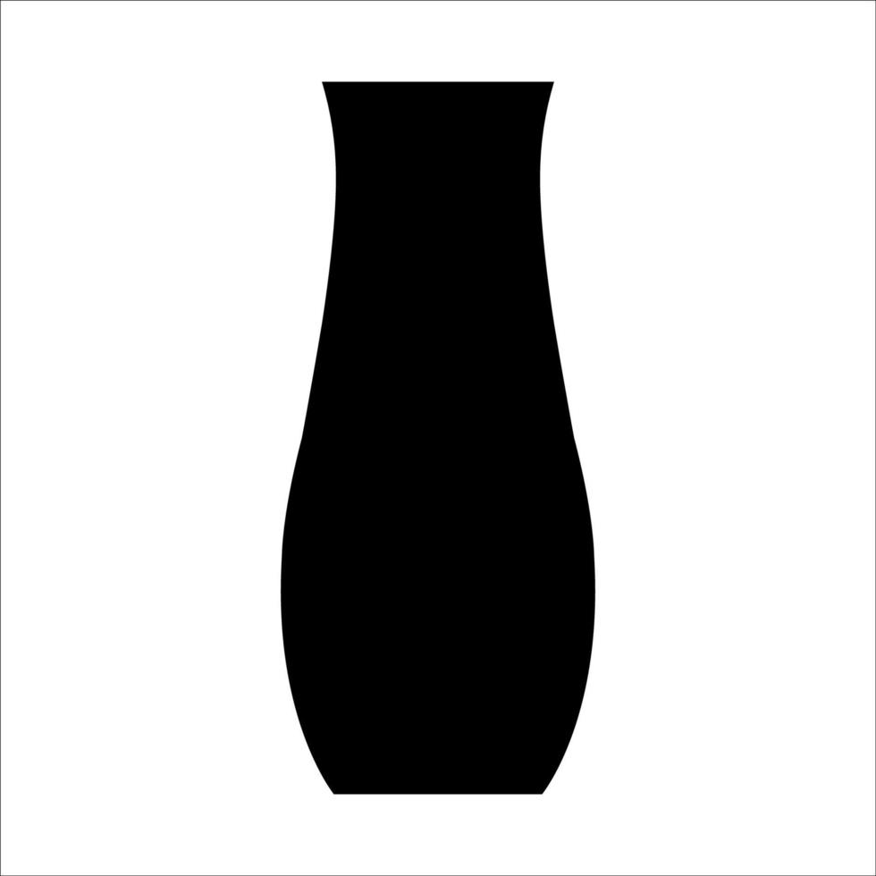 illustration vectorielle noire du vase en céramique moderne. élément unique dans un style bohème branché isolé sur fond blanc vecteur