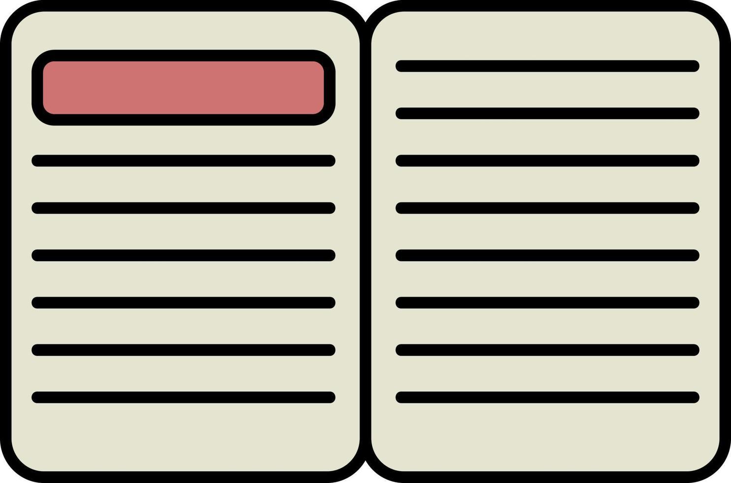 icône de couleur de contour de livre vecteur