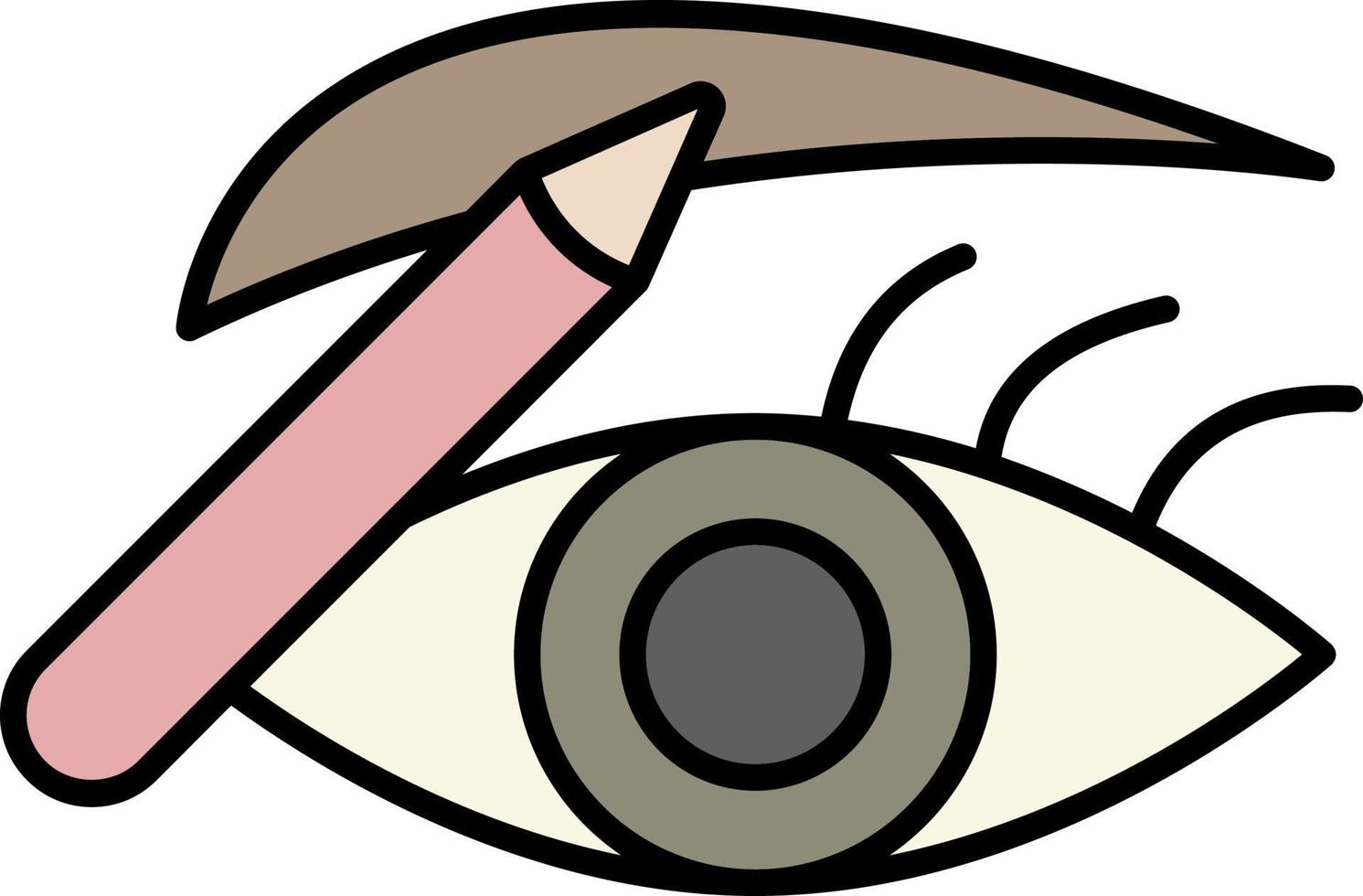 doublure, icône de couleur des yeux vecteur
