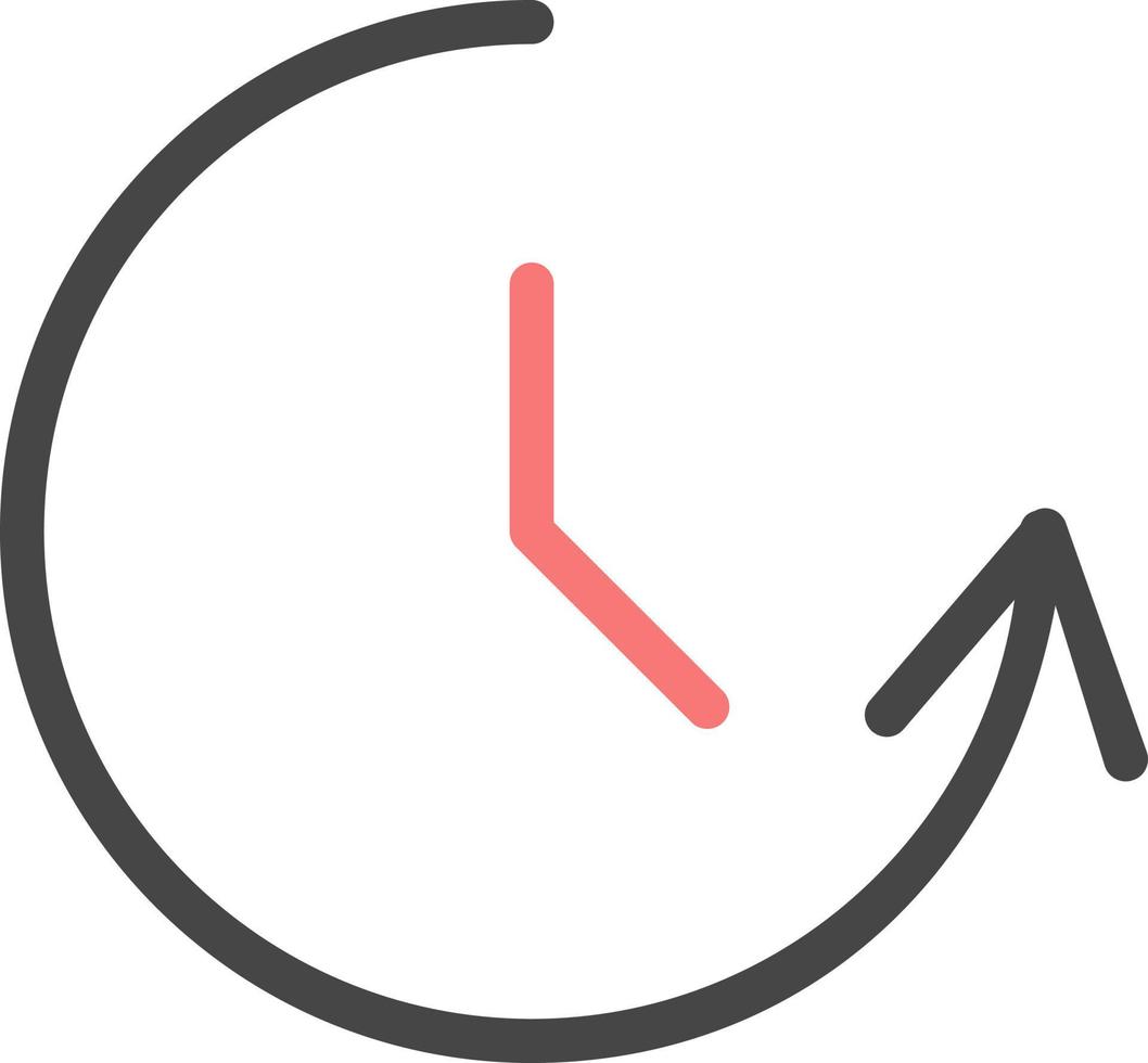icône de couleur de rotation dans le sens inverse des aiguilles d'une montre vecteur