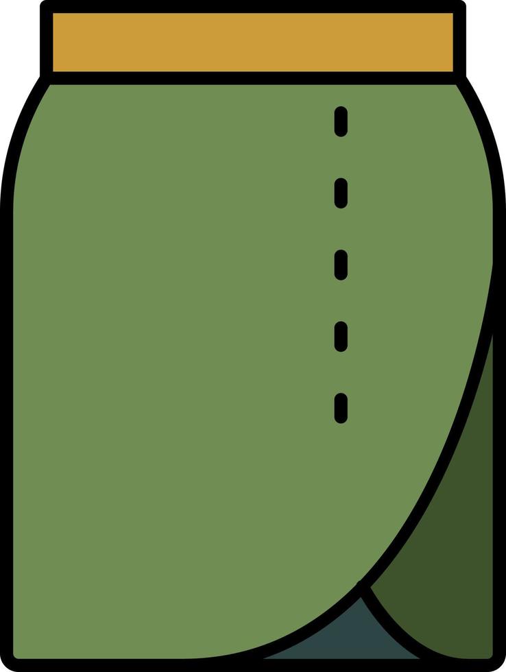icône de couleur de jupe vecteur
