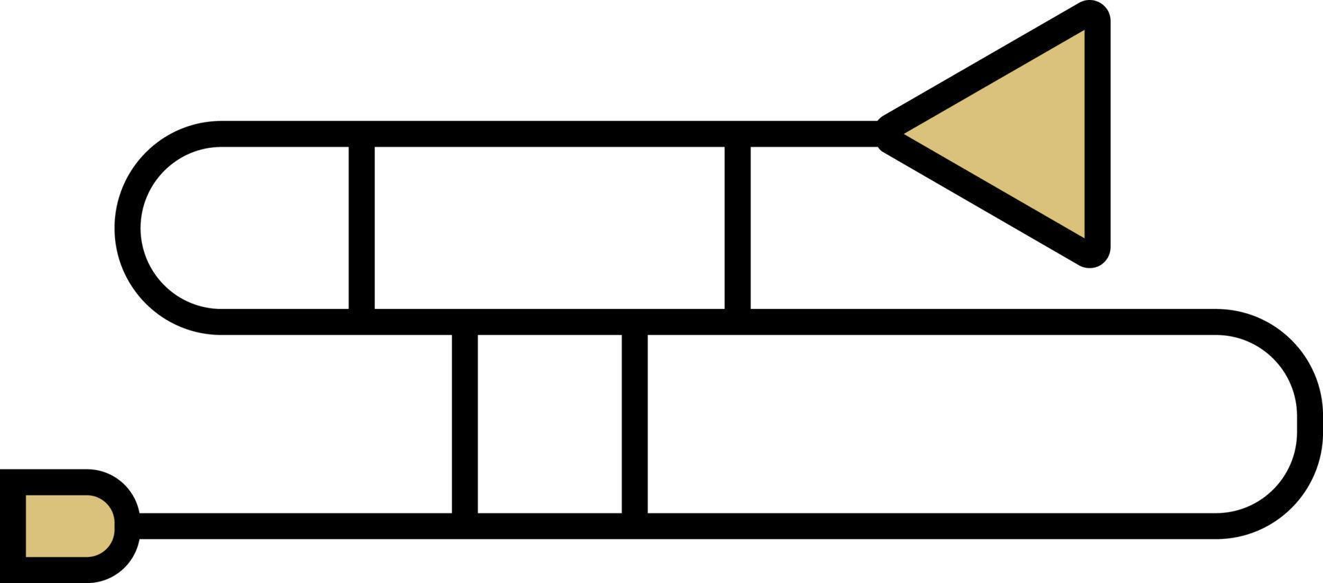 mardi gras, icône de couleur de trombone vecteur