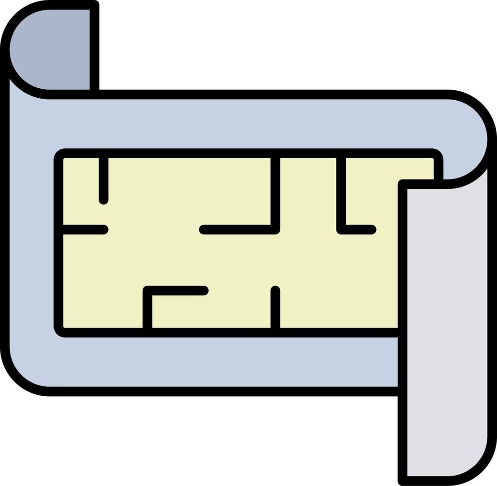 maison, icône de couleur de plan vecteur