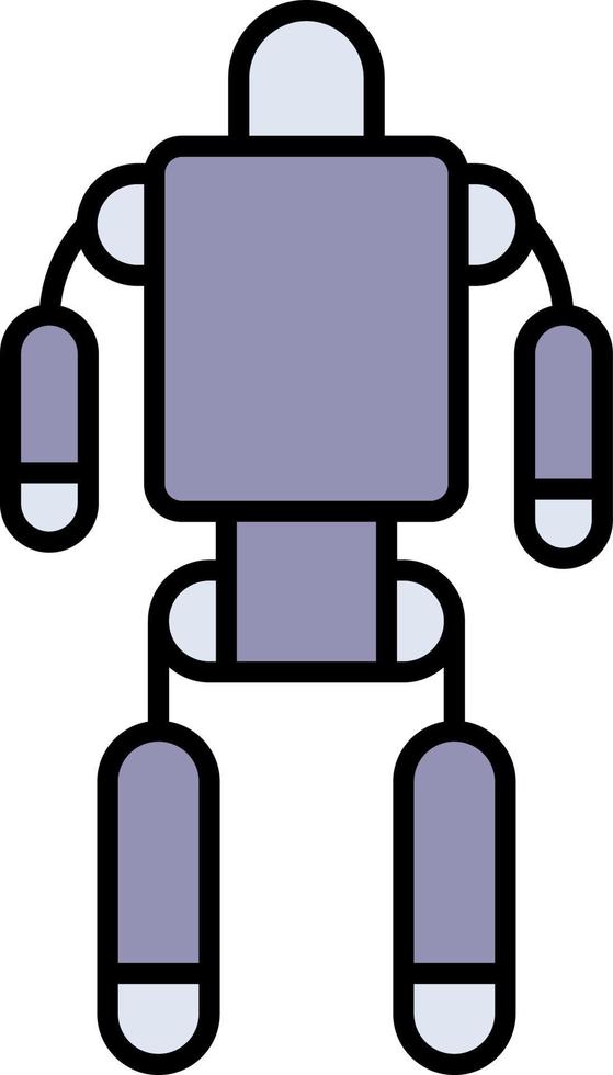 exosquelette, robot, icône de couleur d'espace vecteur
