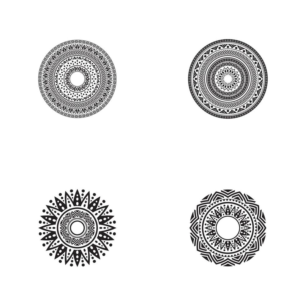 motif circulaire sous forme d'illustration de mandala vecteur