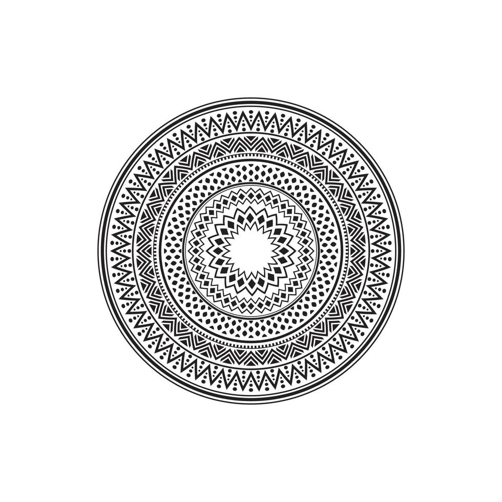 motif circulaire sous forme d'illustration de mandala vecteur