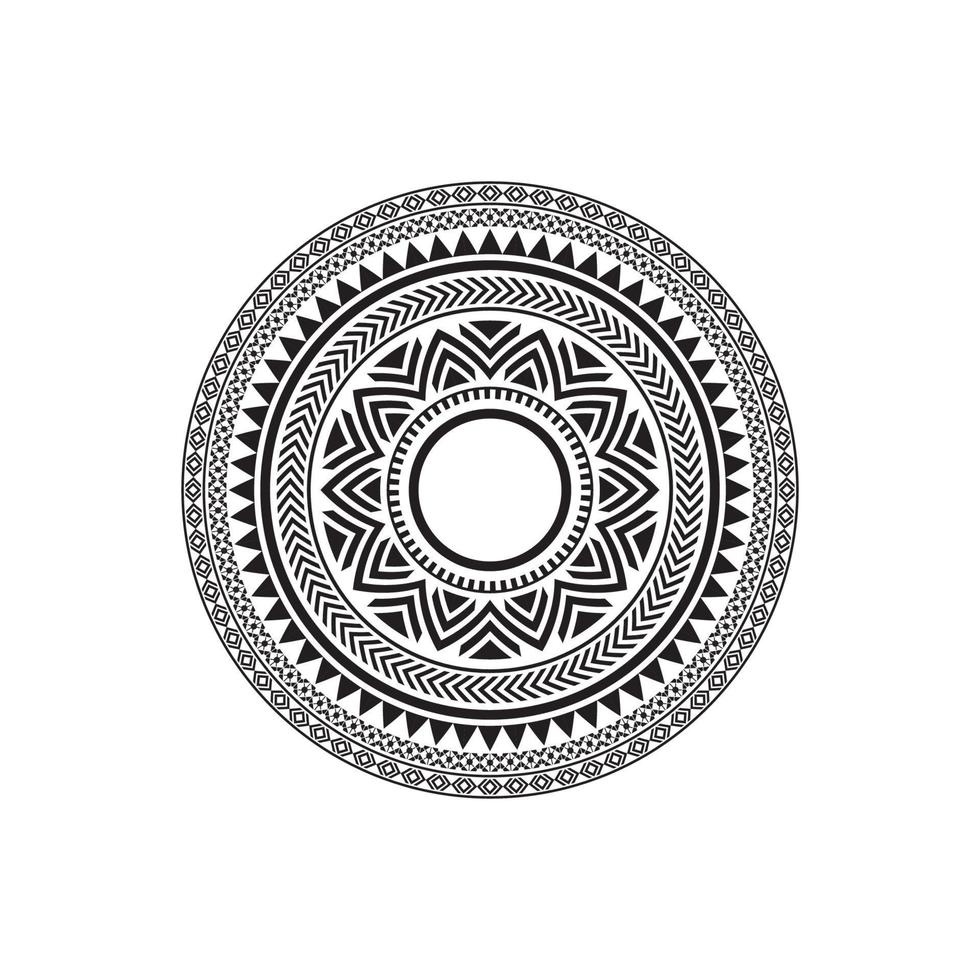 motif circulaire sous forme d'illustration de mandala vecteur