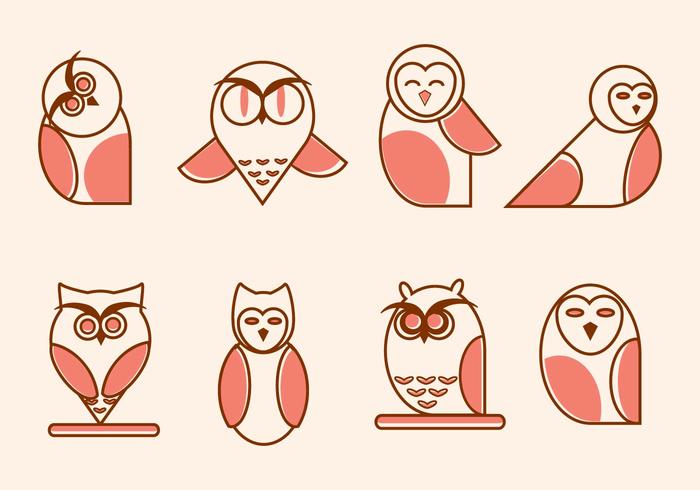 Flat Owl Vecteurs vecteur