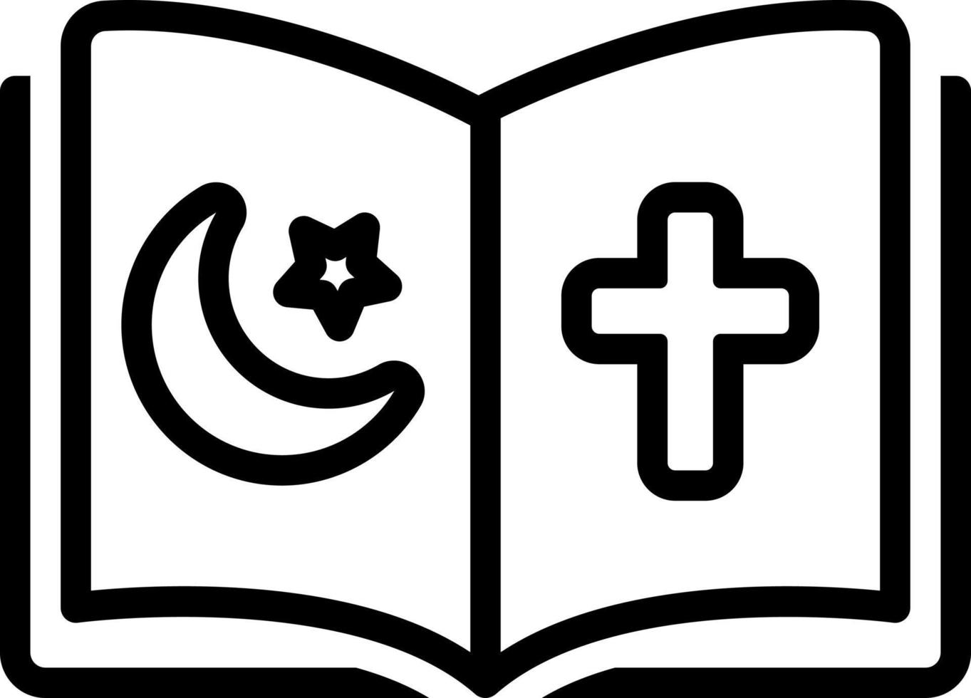 icône de ligne pour religieux vecteur