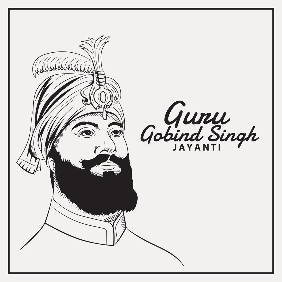 illustration de l'anniversaire de gourou gobind singh jayanti vecteur