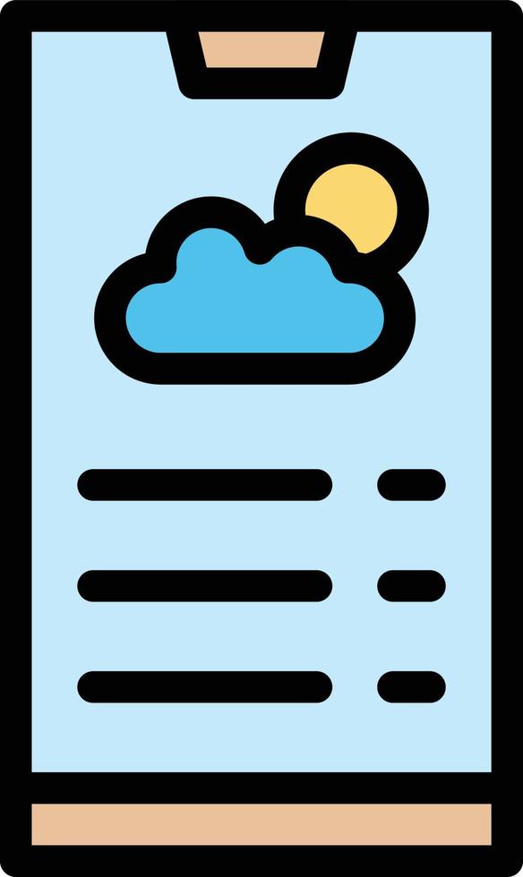 illustration de conception d'icône de vecteur d'application météo