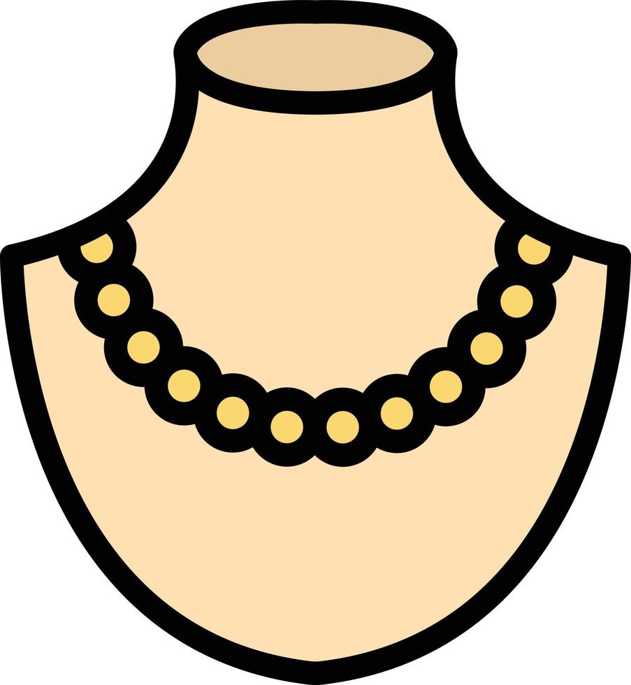 illustration de conception d'icône de vecteur de collier de perles