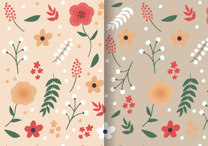 Spring Floral Motif Vector