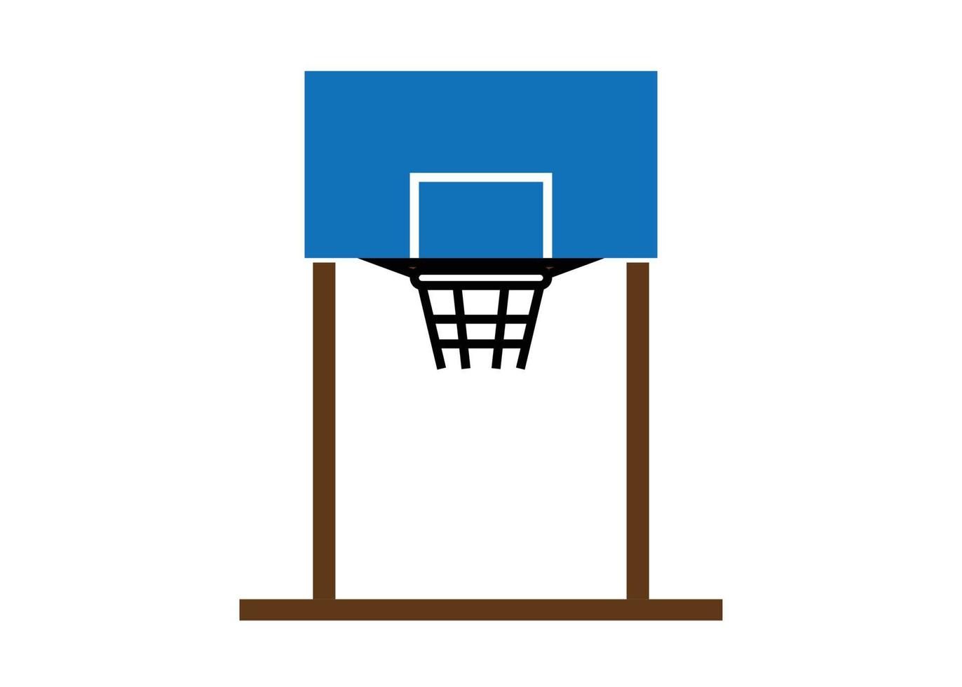 modèle de conception de logo d'icône de bague de basket-ball illustration vectorielle isolée vecteur