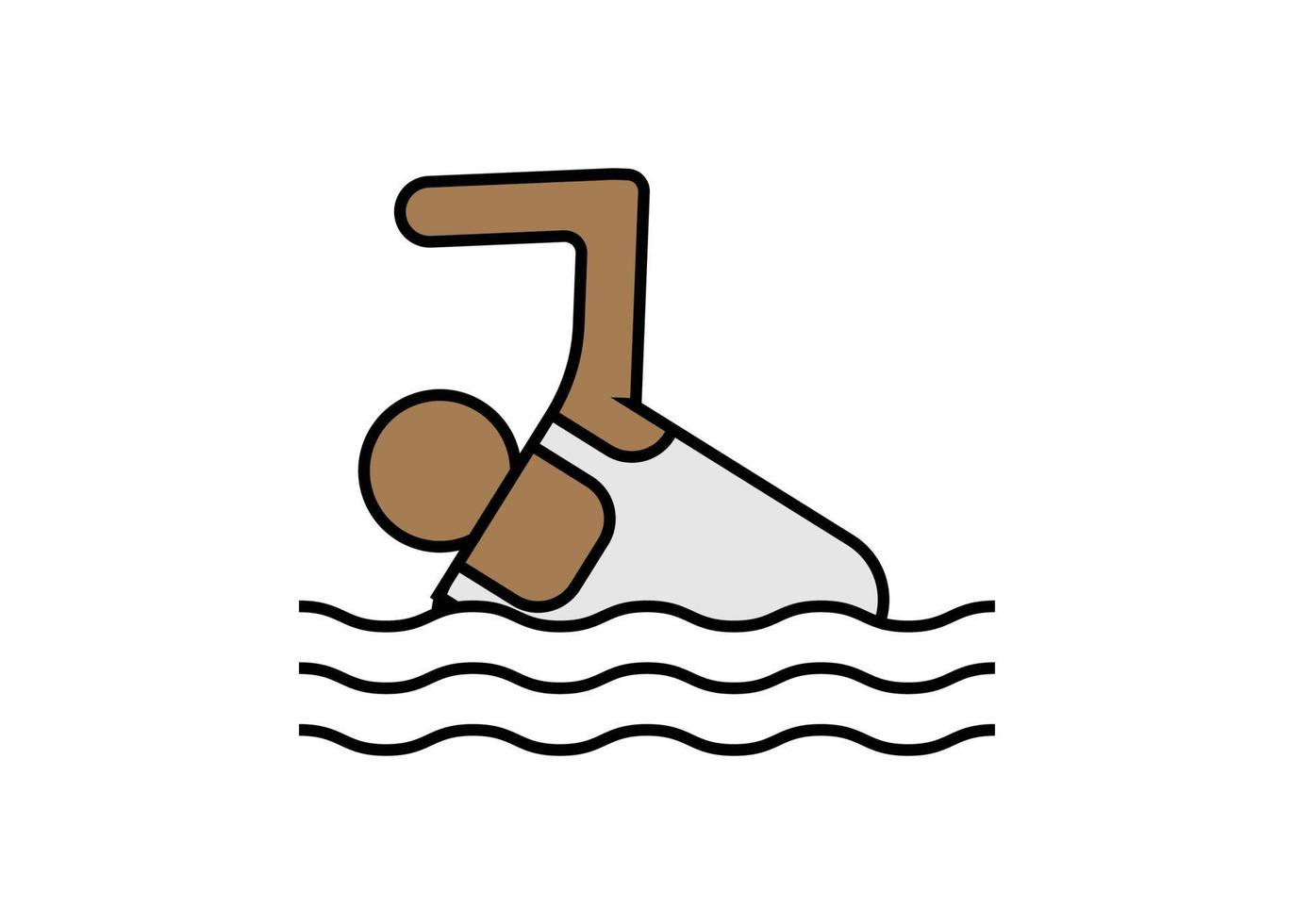 modèle de conception de logo d'icône de natation illustration vectorielle isolée vecteur