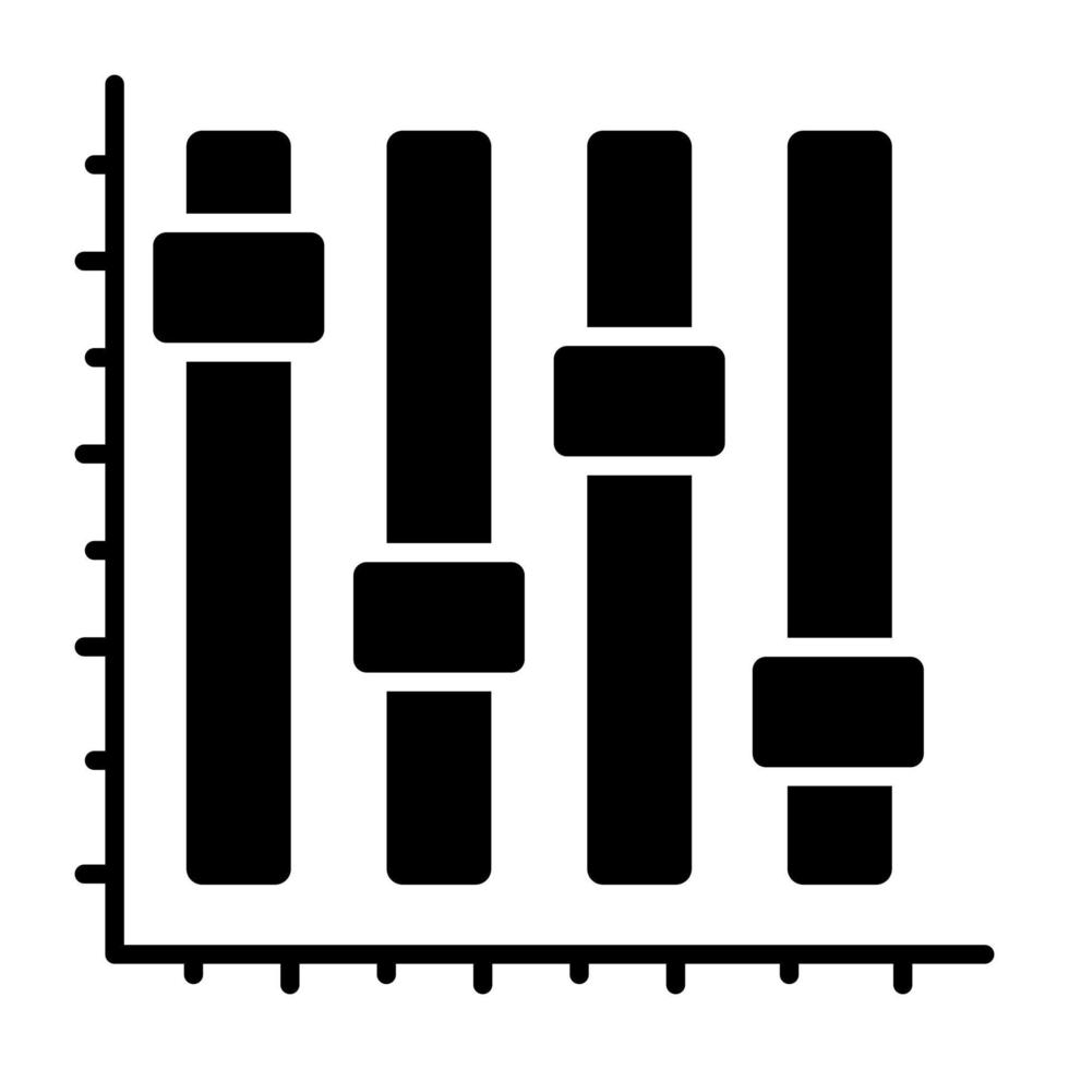 icône de conception modifiable du graphique à barres vecteur