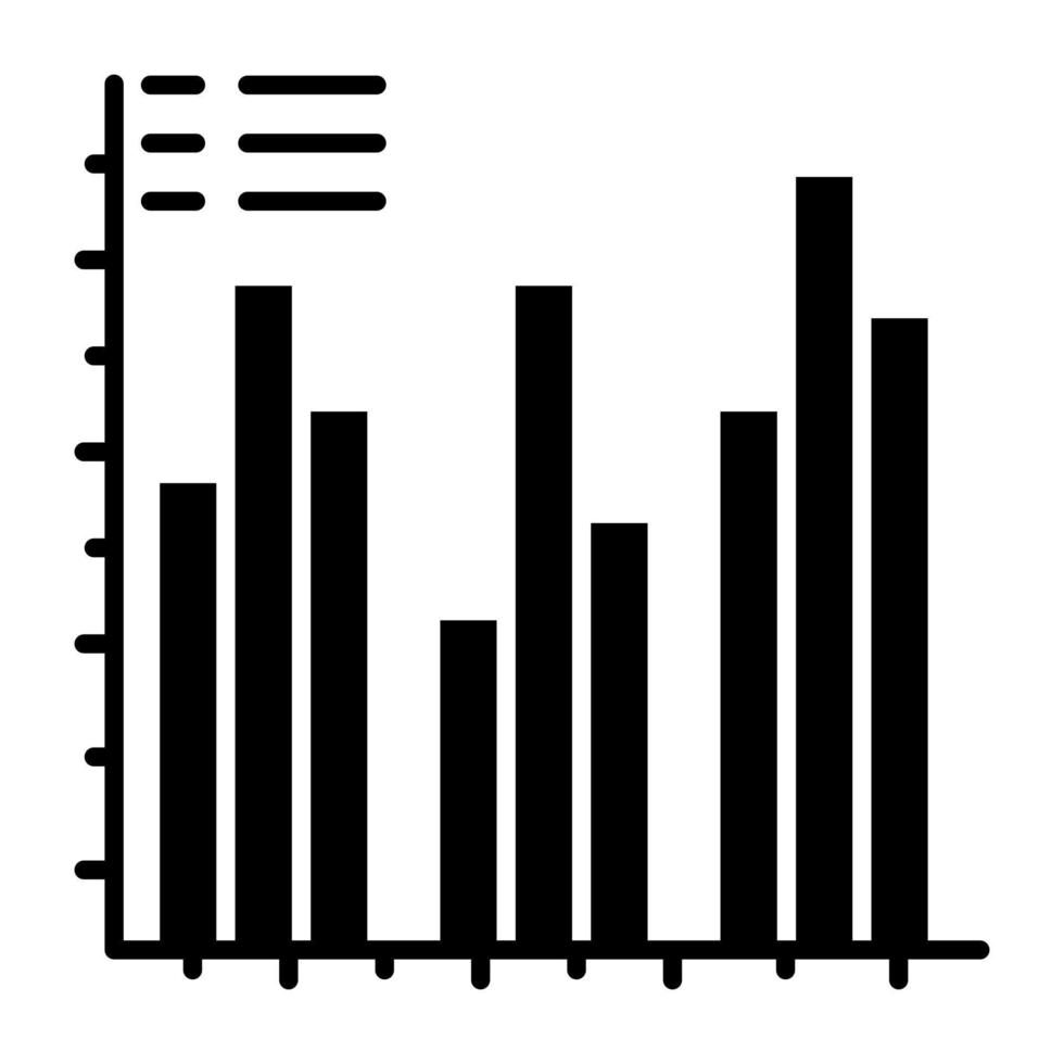 icône de conception modifiable du graphique à barres vecteur