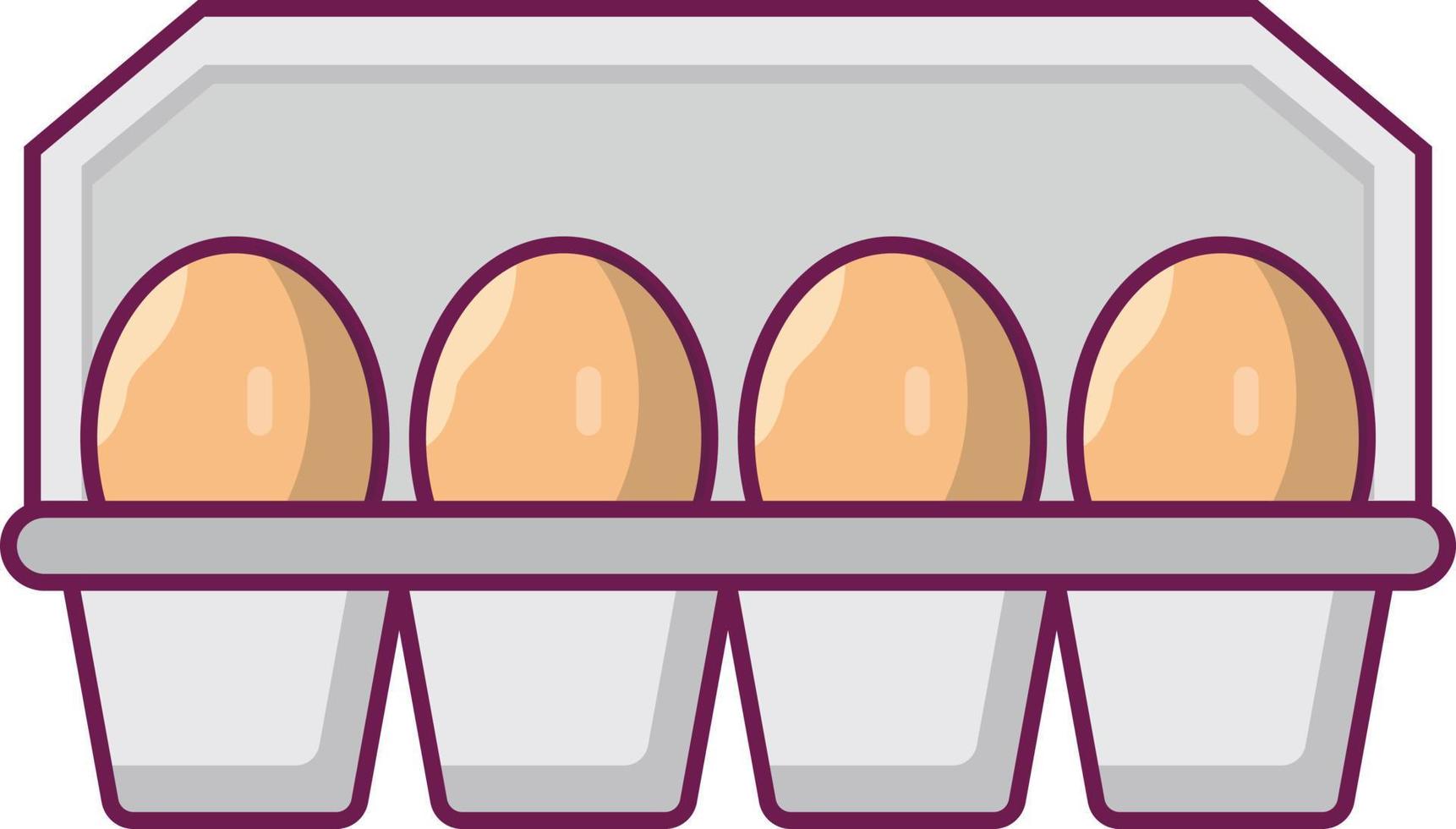 illustration vectorielle de plateau d'oeufs sur fond.symboles de qualité premium.icônes vectorielles pour le concept et la conception graphique. vecteur