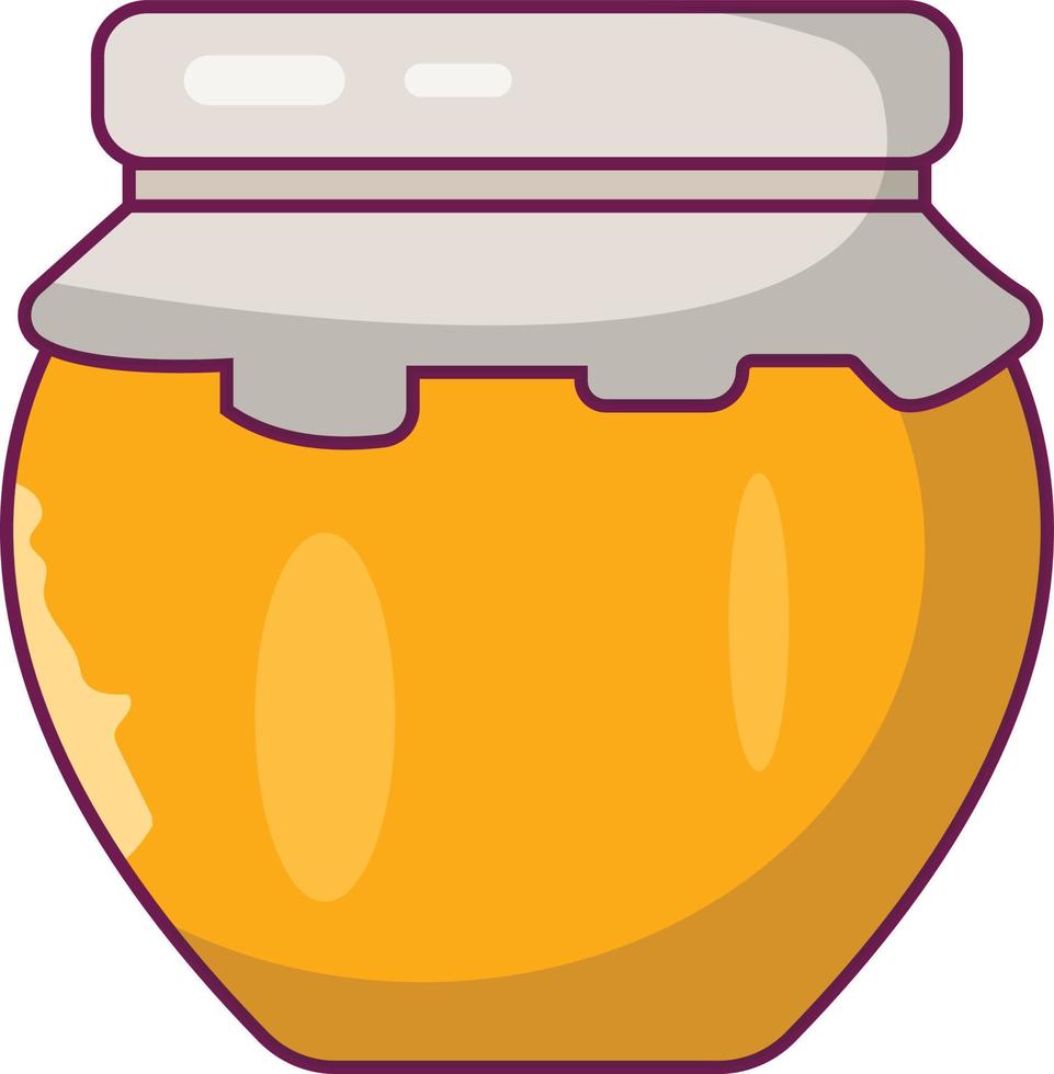 illustration vectorielle de pot de miel sur fond. symboles de qualité premium. icônes vectorielles pour le concept et la conception graphique. vecteur
