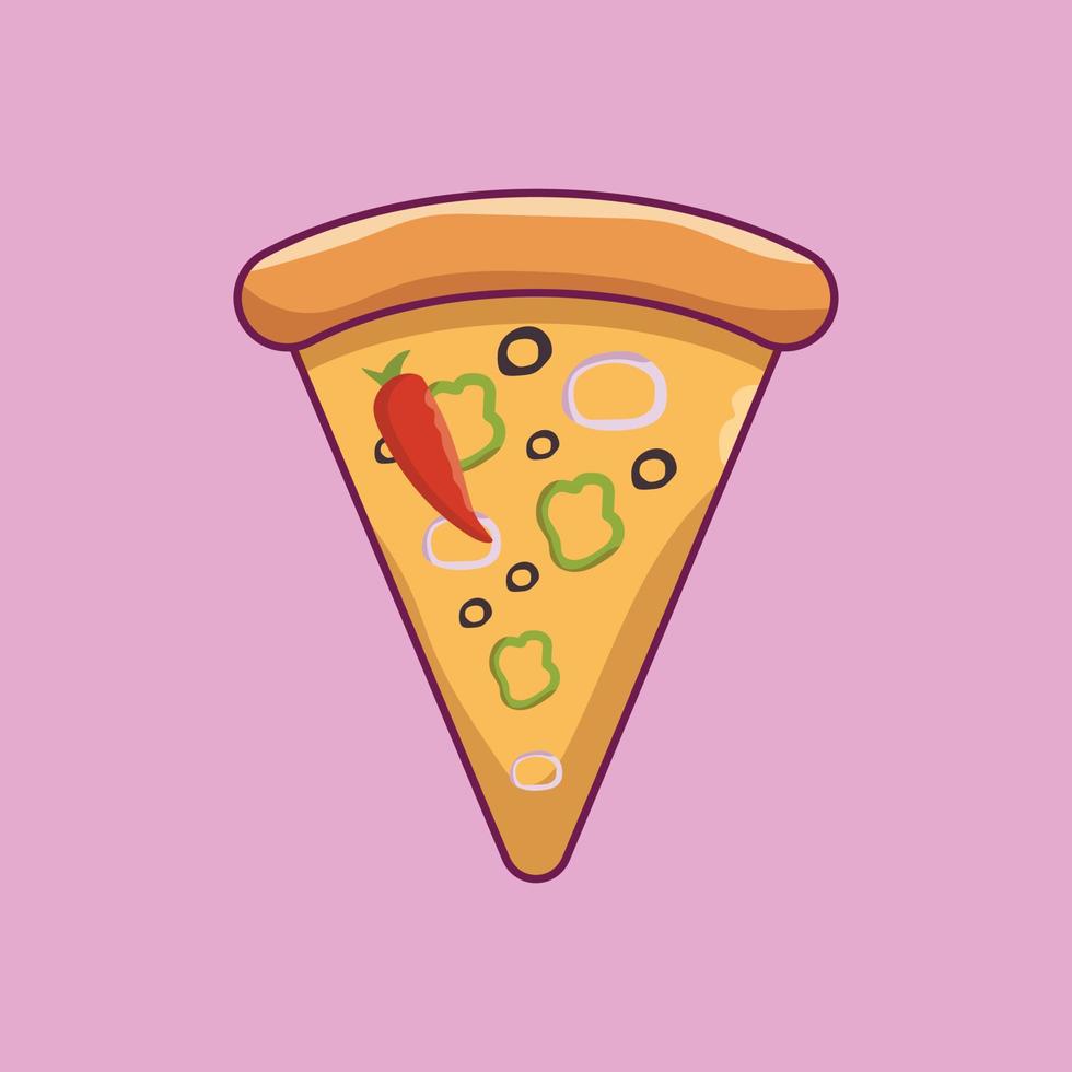 illustration vectorielle de pizza sur fond.symboles de qualité premium.icônes vectorielles pour le concept et la conception graphique. vecteur