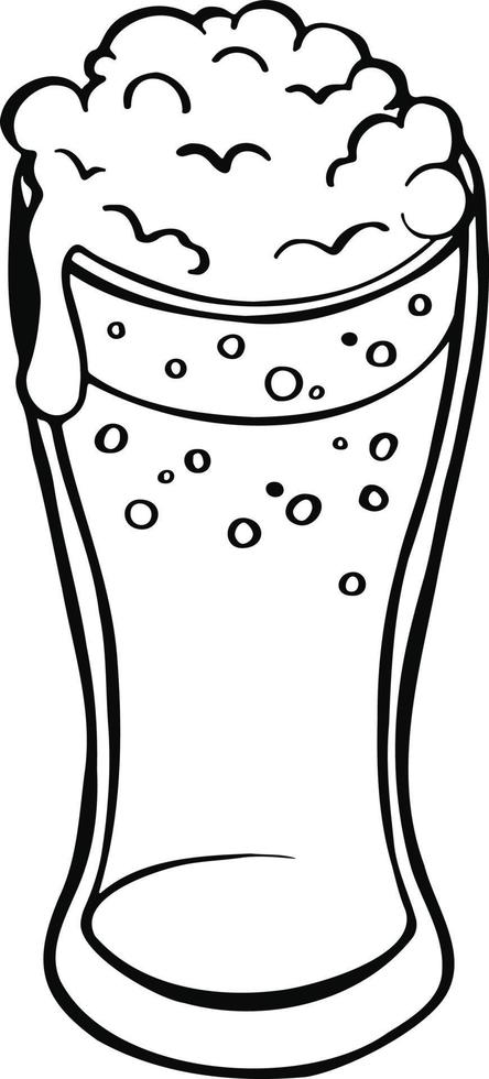 illustration vectorielle de verre bière légère vecteur