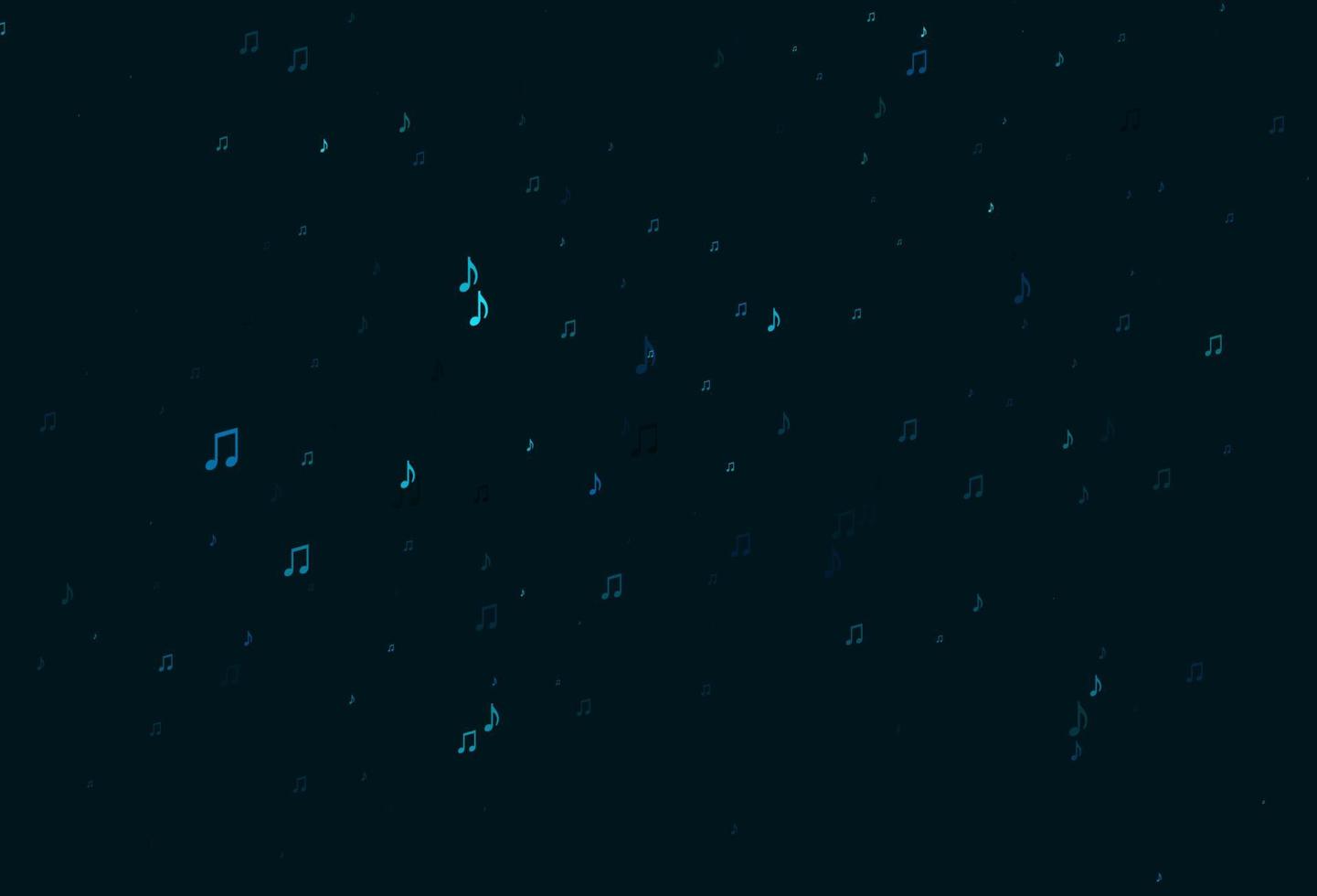 modèle vectoriel bleu foncé avec des éléments de musique.