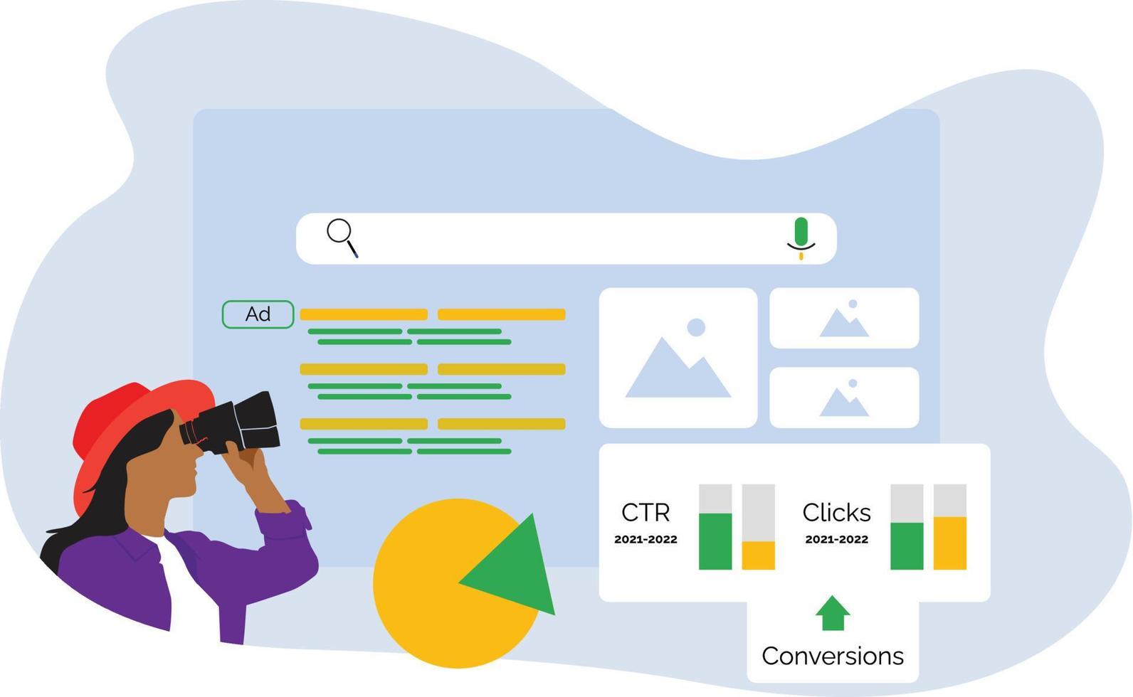 conception de recherche d'annonces vecteur