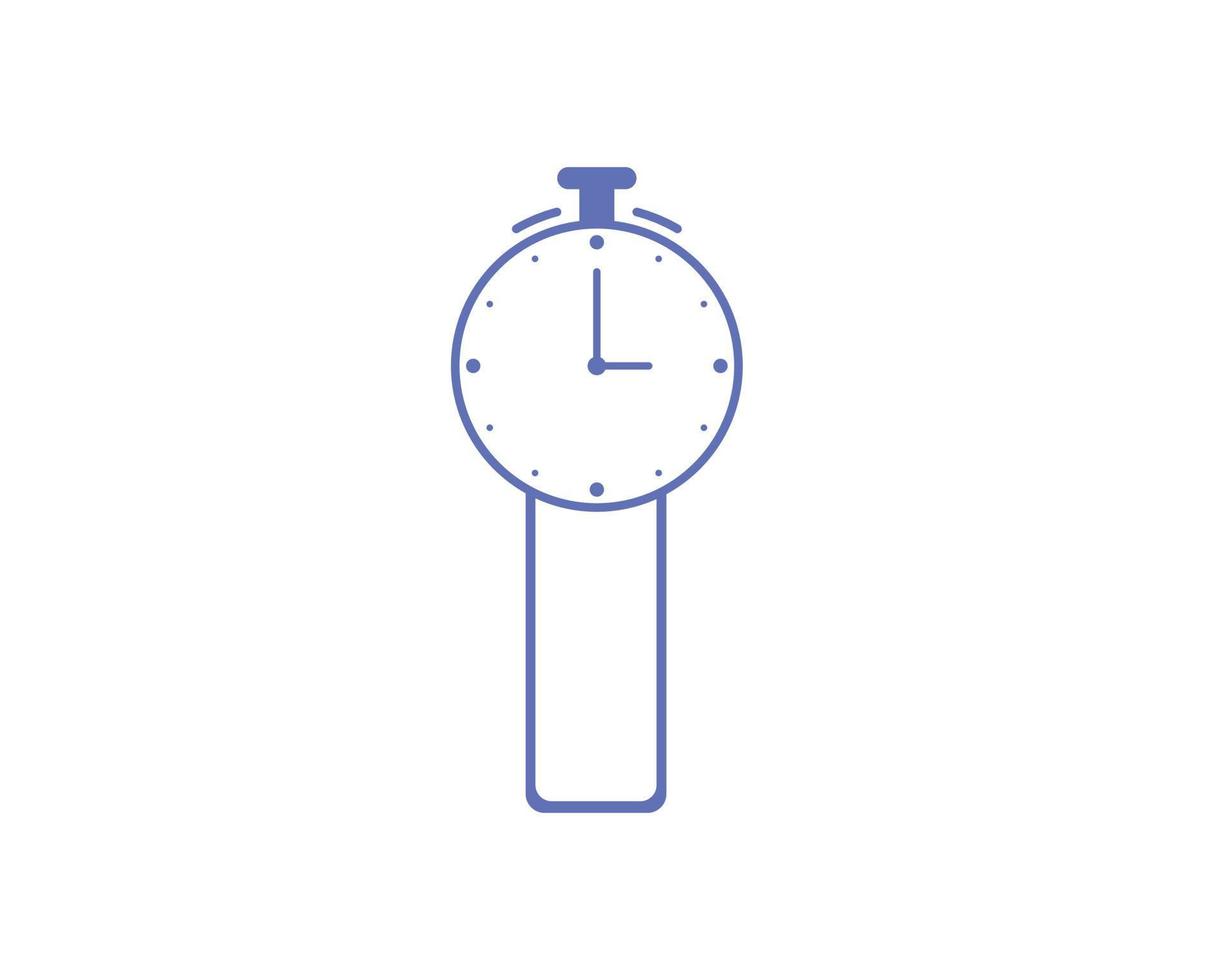 conception d'illustration vectorielle d'icône d'horloge debout, entièrement personnalisable et prête à l'emploi vecteur