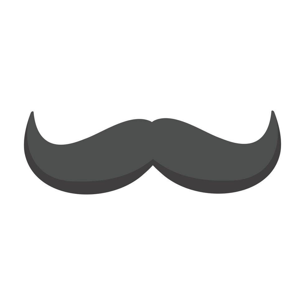 caricature de moustache noire bouclée vecteur