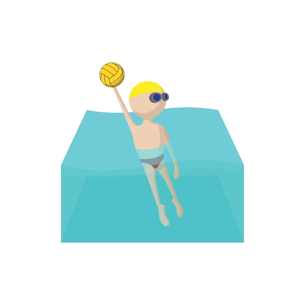 icône de dessin animé de water-polo vecteur