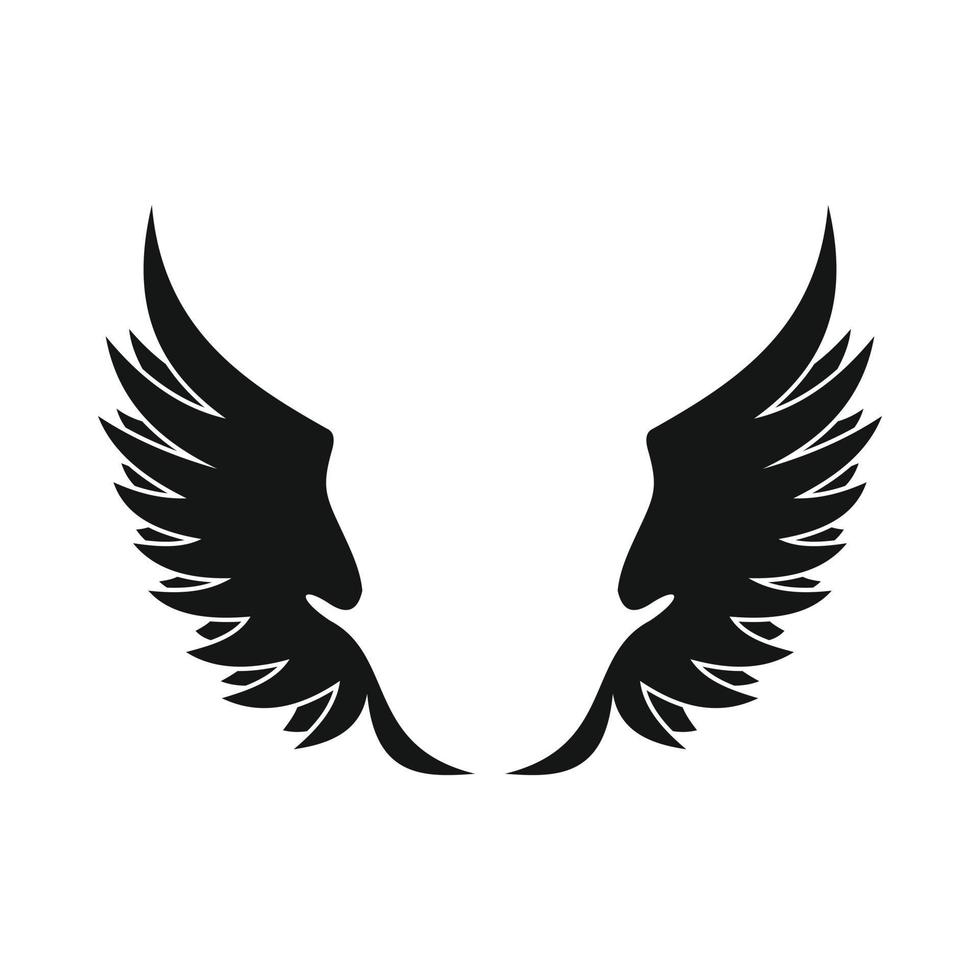 icône des ailes dans un style simple vecteur