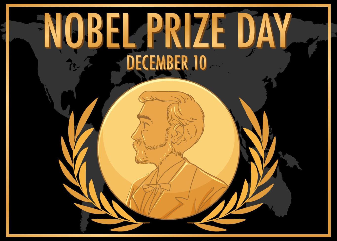 conception d'affiche de la journée du prix nobel vecteur