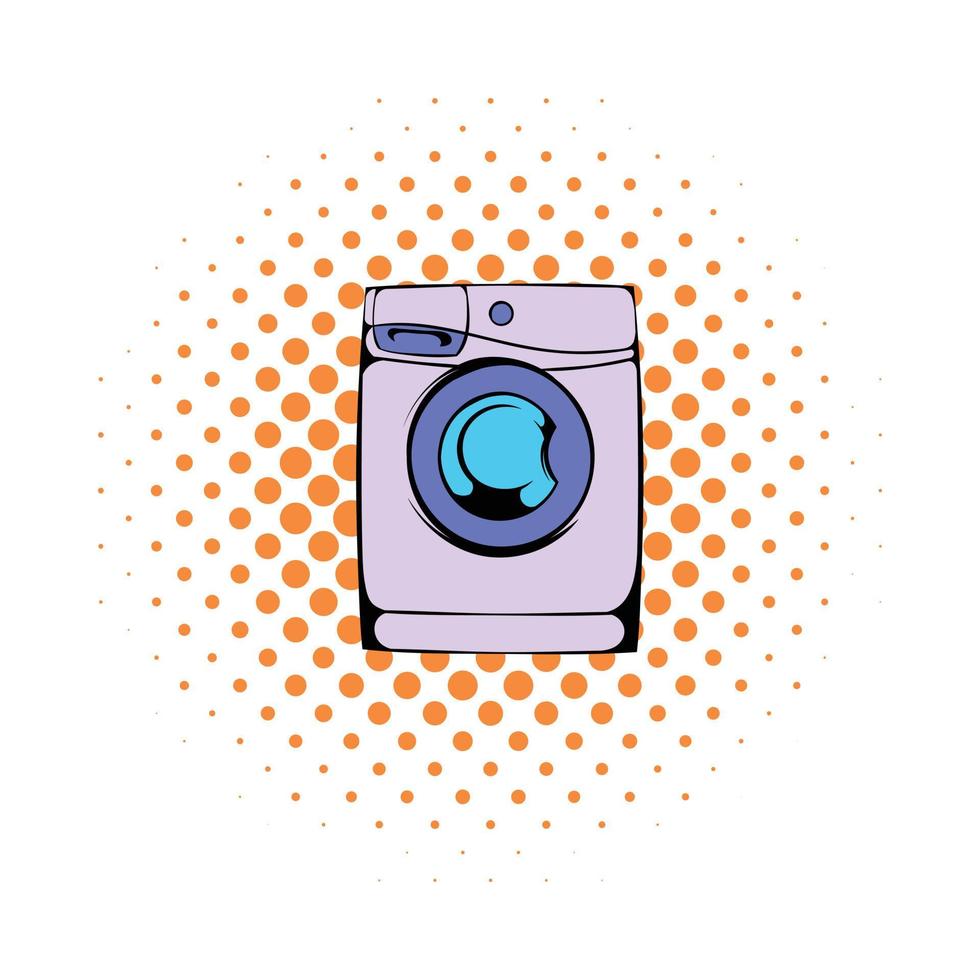 icône de bande dessinée de machine à laver vecteur