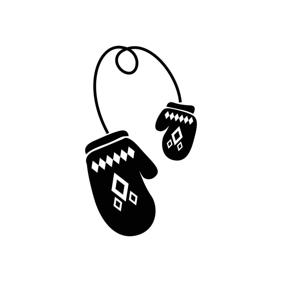 icône de gants d'hiver vecteur