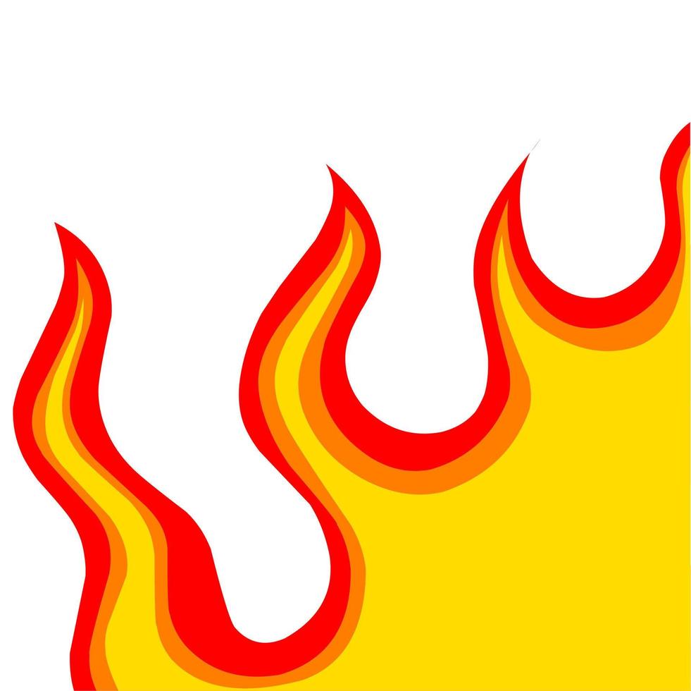 modèle de logo de feu flamboyant sur fond blanc. idéal pour les logos Web, les modèles et les arrière-plans de conception. illustration vectorielle vecteur