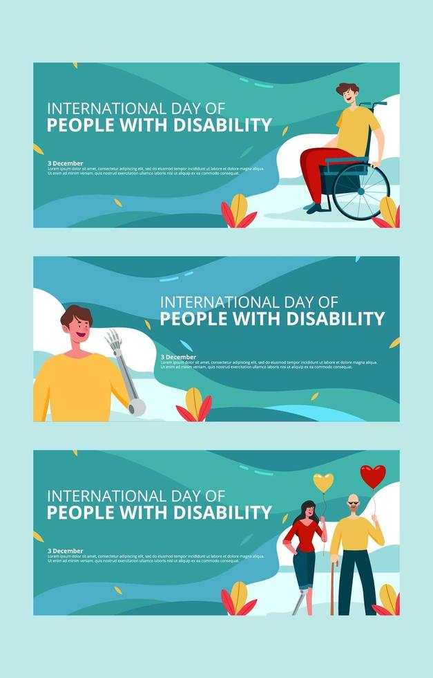 bannière web journée internationale des personnes handicapées vecteur