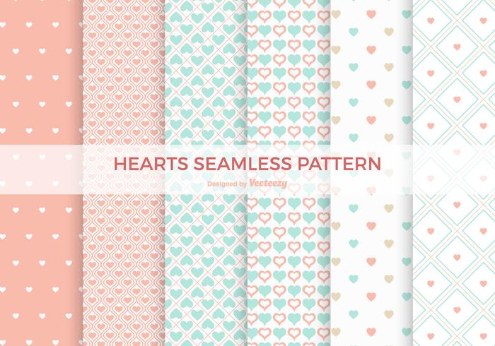 Patterns Pastel Coeur seamless vecteur