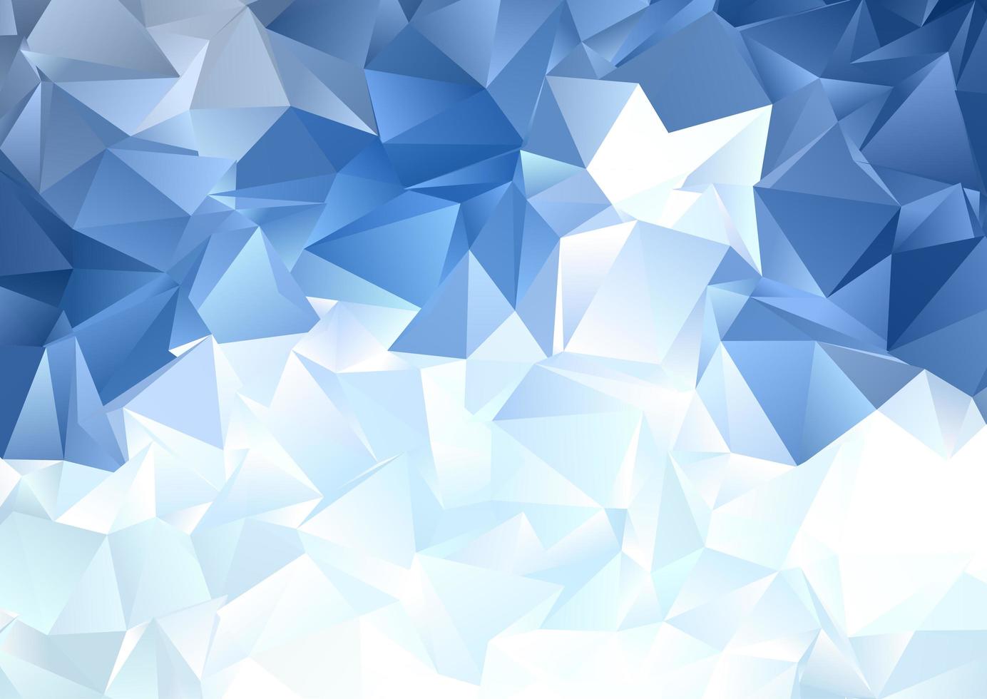 fond abstrait low poly bleu glace vecteur