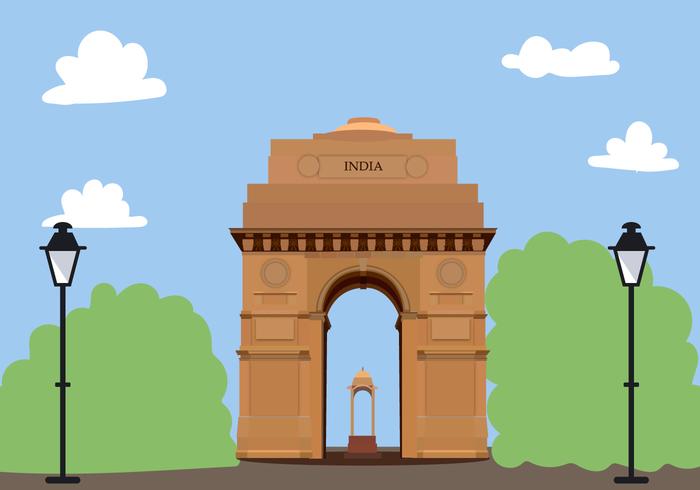 India Gate Vecteur libre
