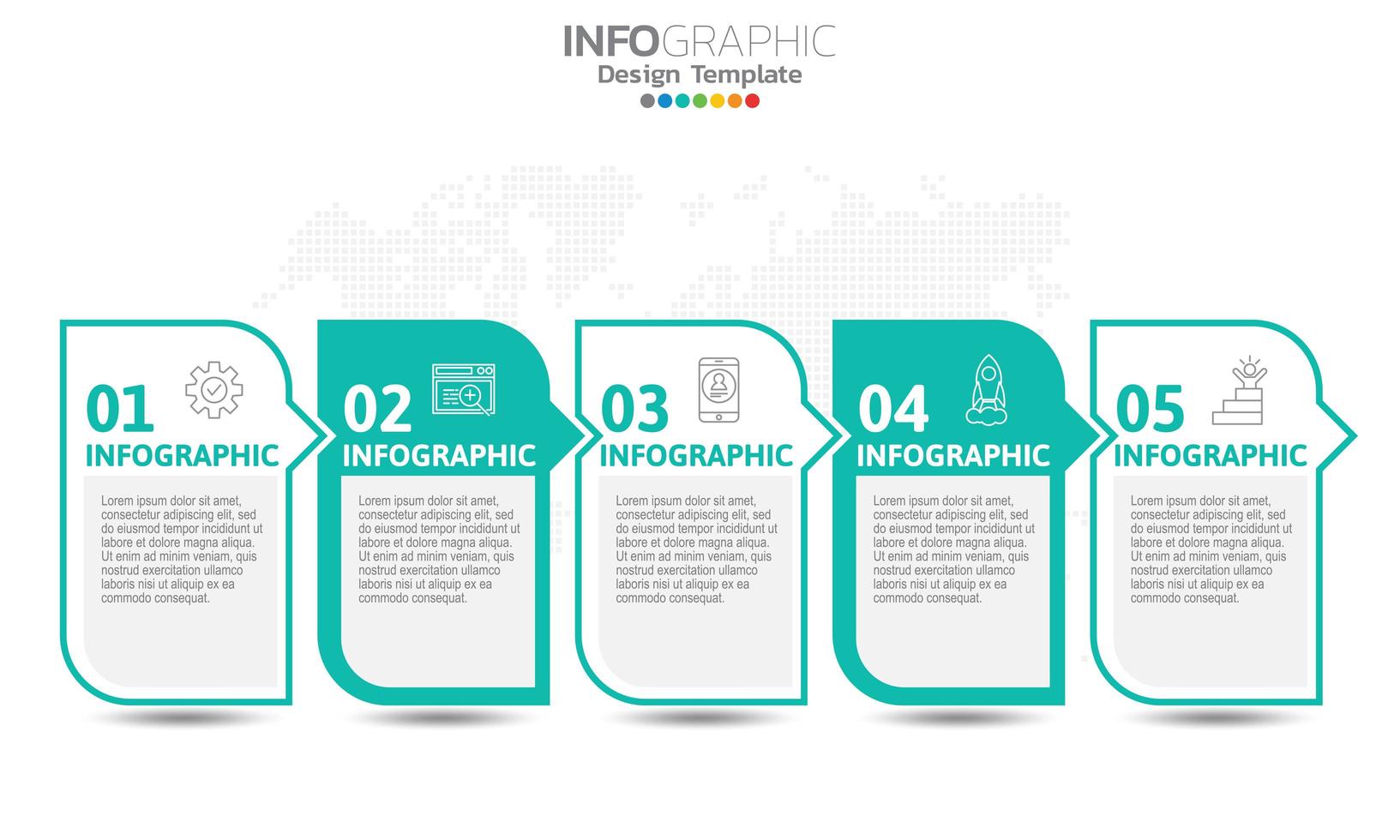 infographie pour concept d & # 39; entreprise avec des icônes vecteur