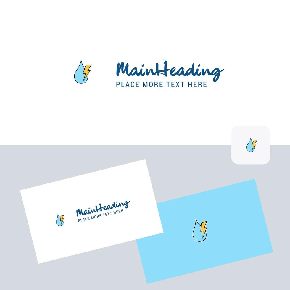 goutte d'eau avec logo vectoriel actuel avec modèle de carte de visite élégant vecteur d'identité d'entreprise
