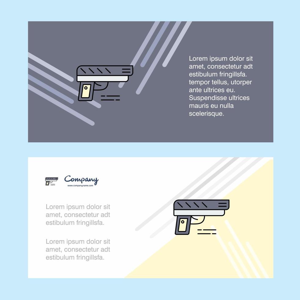 modèle de bannière d'entreprise abstraite d'arme à feu bannière d'entreprise publicitaire horizontale vecteur