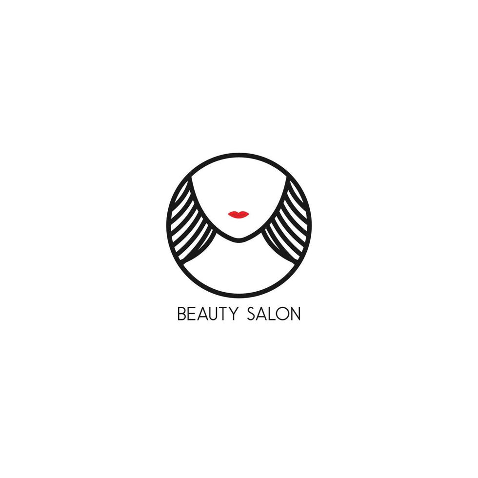 vecteur de logo de style de cheveux de beauté