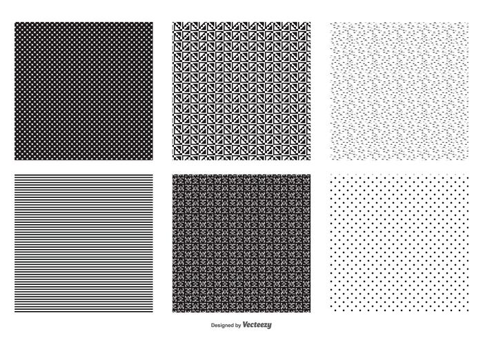 Seamless vecteur noir et blanc Patterns