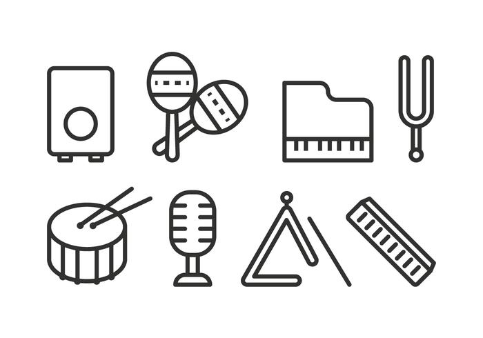 Free Music Instrument Icons vecteur