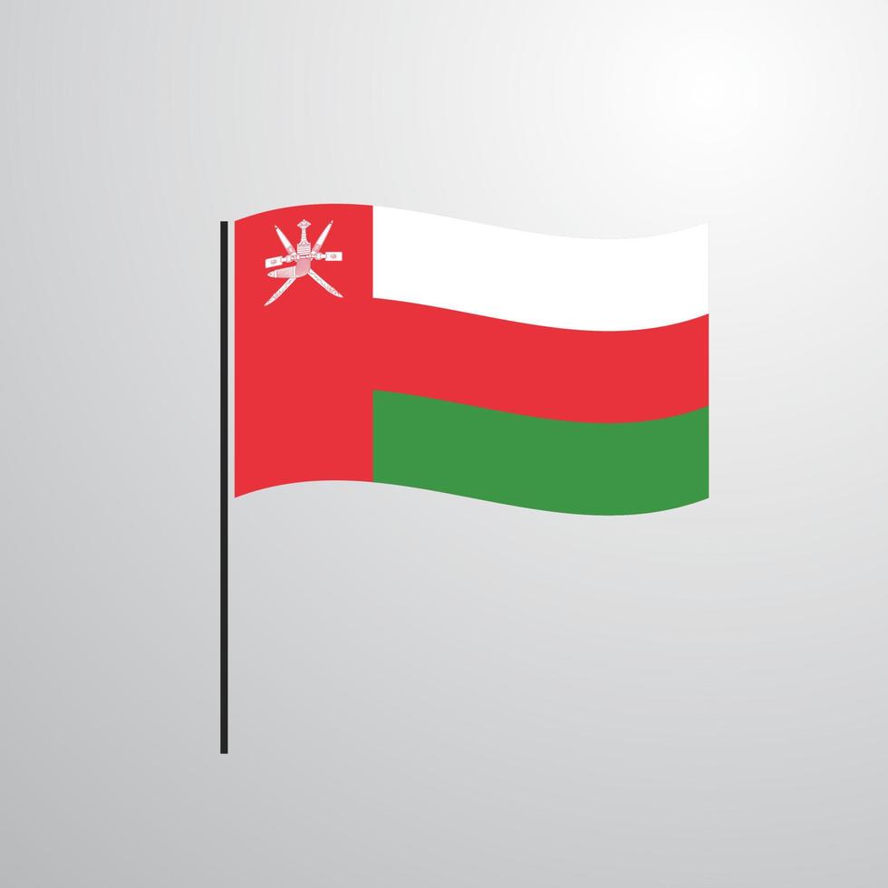 oman agitant le drapeau vecteur